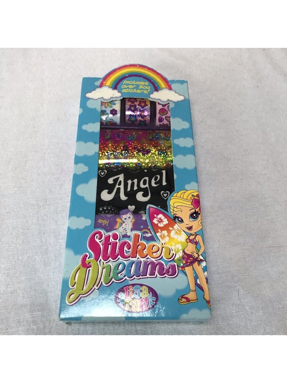 Lisa Frank Stickers 300 Dream Angel Surfer Girl Box Flowers Kitty Cat Butterfly